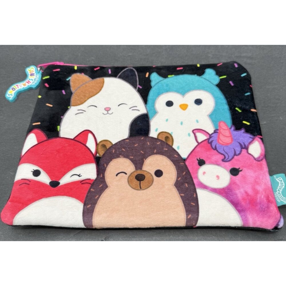 Original Squishmallows Zipper Pouch Cosmetic Pencil Bag 9x7"